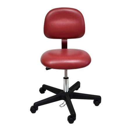 Industrial Seating ESD-Safe Vinyl Chair with Nylon Base with Drag Chain Burgundy 52-VCD BURG-461